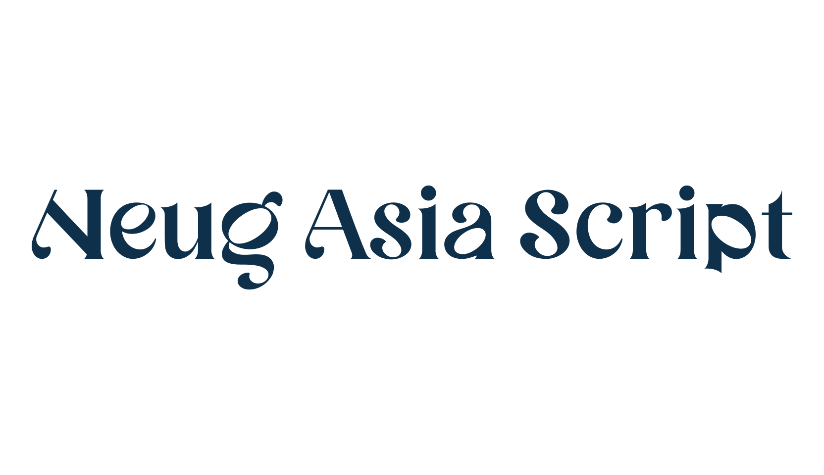 Neug Asia Script, script handwritten fancy decorative calligraphy font preview