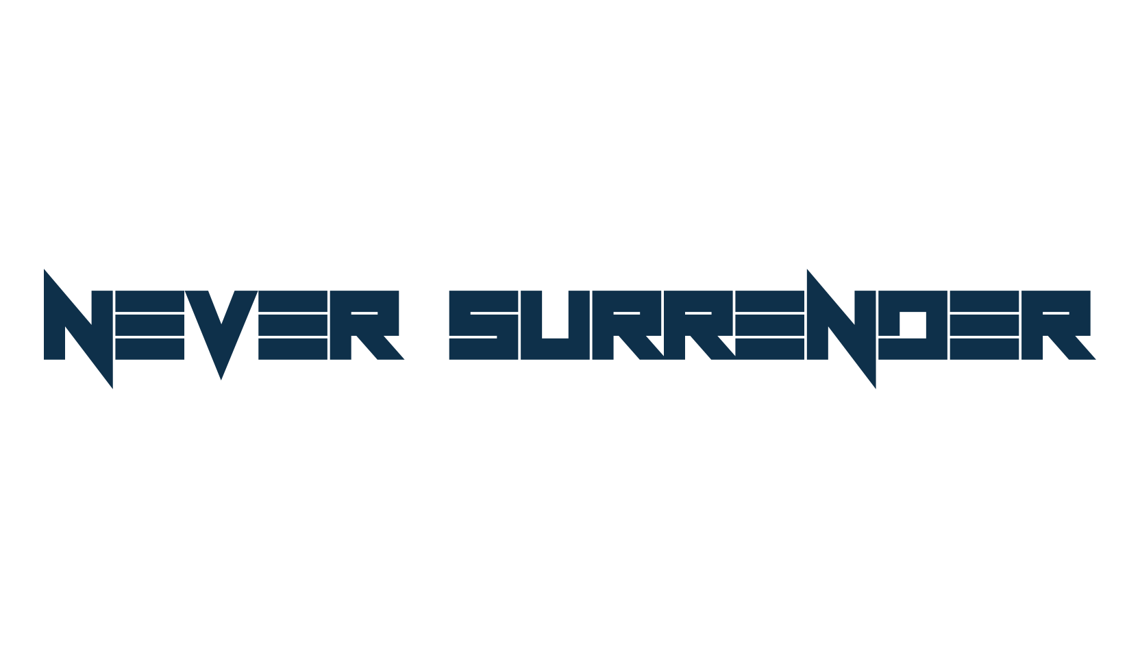 Never Surrender, fancy various techno sci-fi font preview