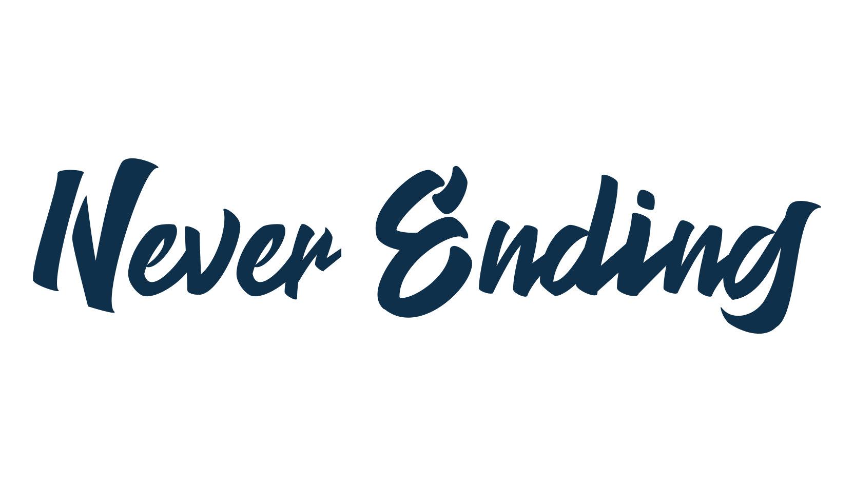 Never Ending (neverending), old school font preview