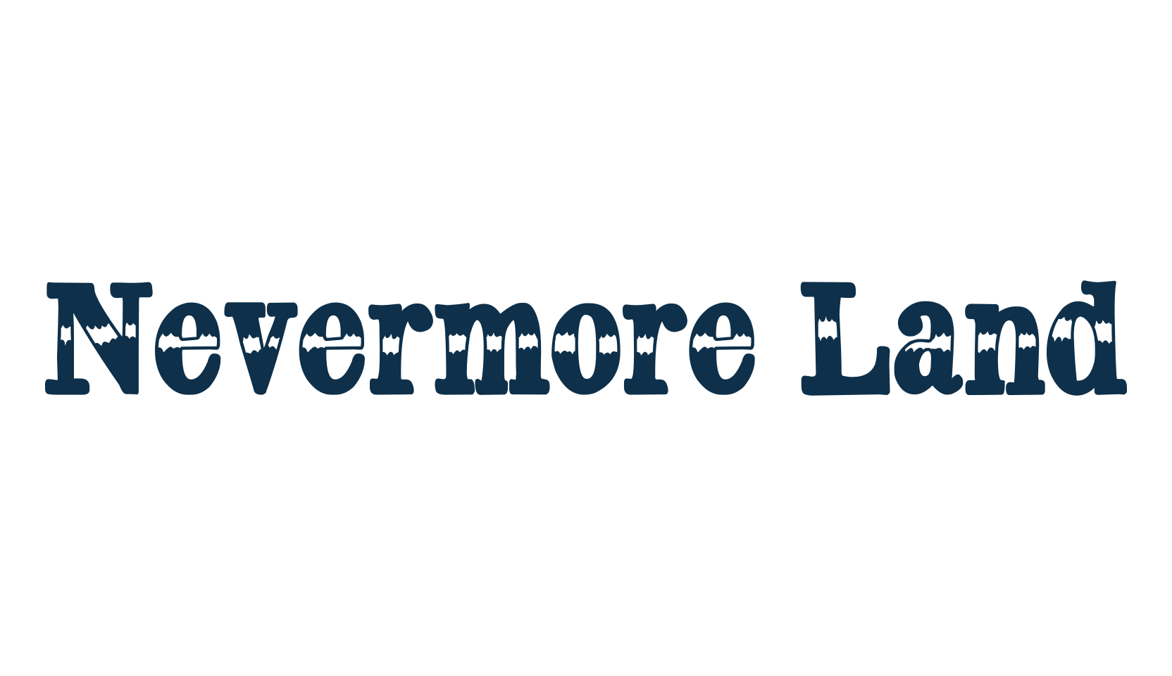 Nevermore Land, decorative font preview