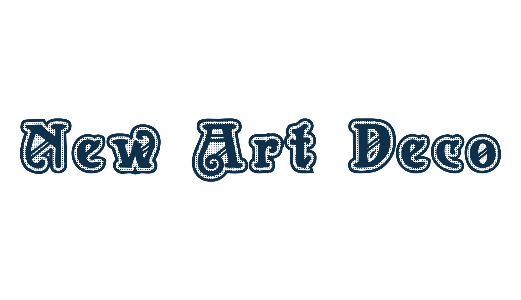 New Art Deco, retro font preview
