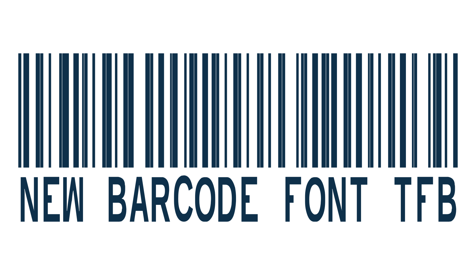 New Barcode Font TFB, display market font preview