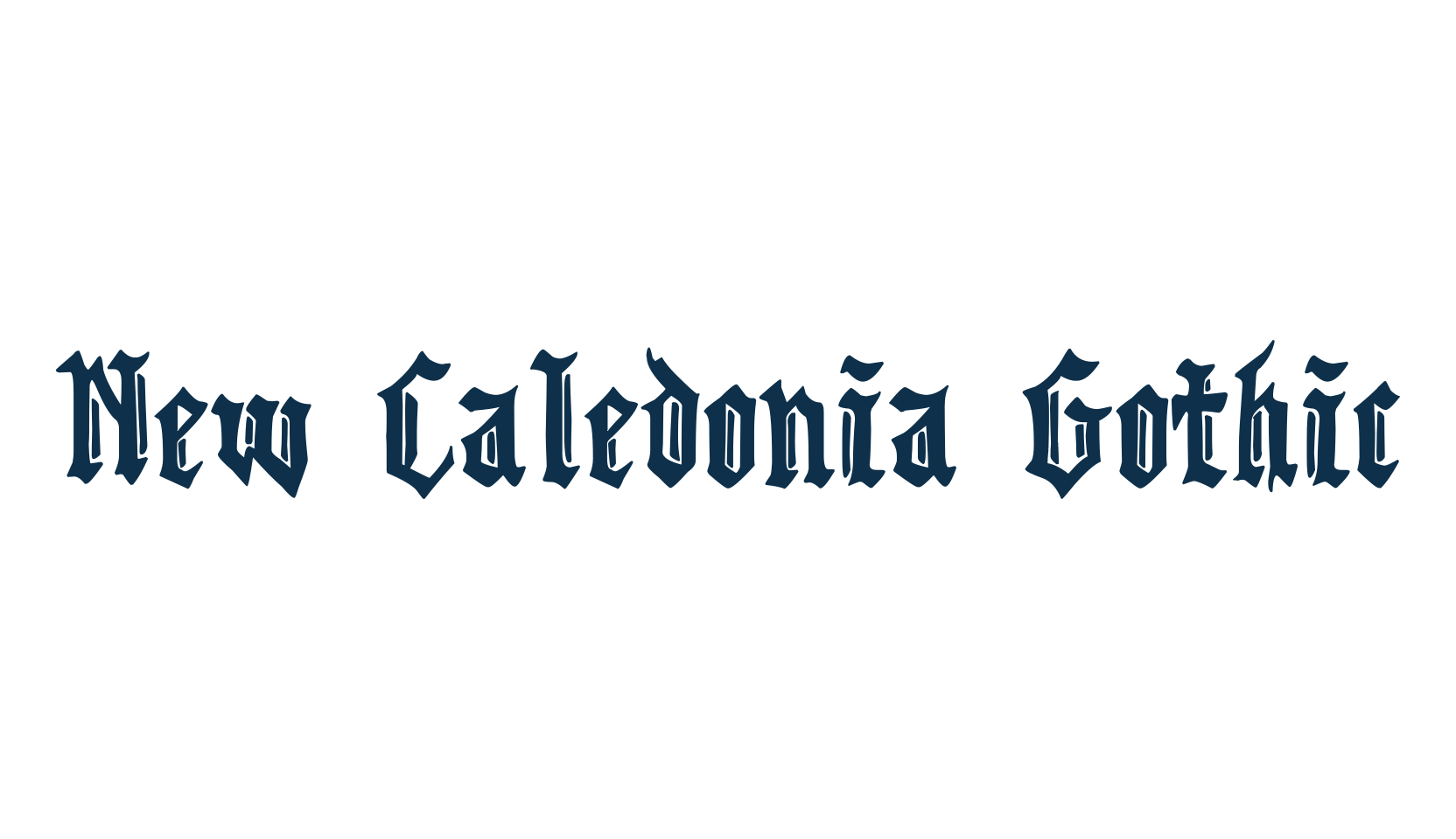 New Caledonia Gothic, medieval font preview