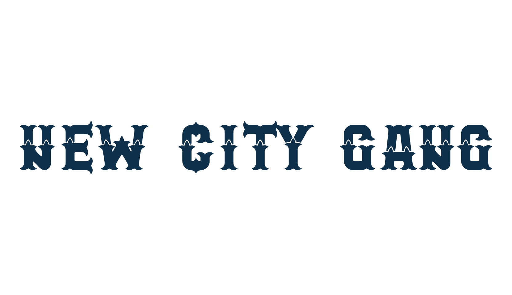 New City Gang, western font preview