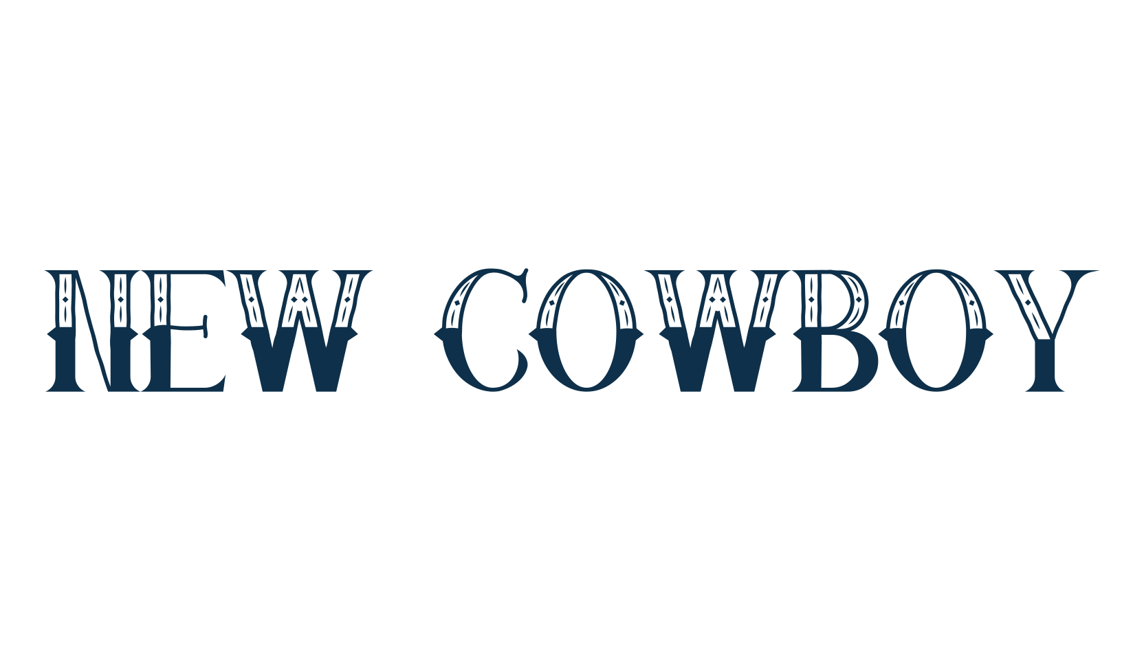 New Cowboy, fancy western decorative font preview