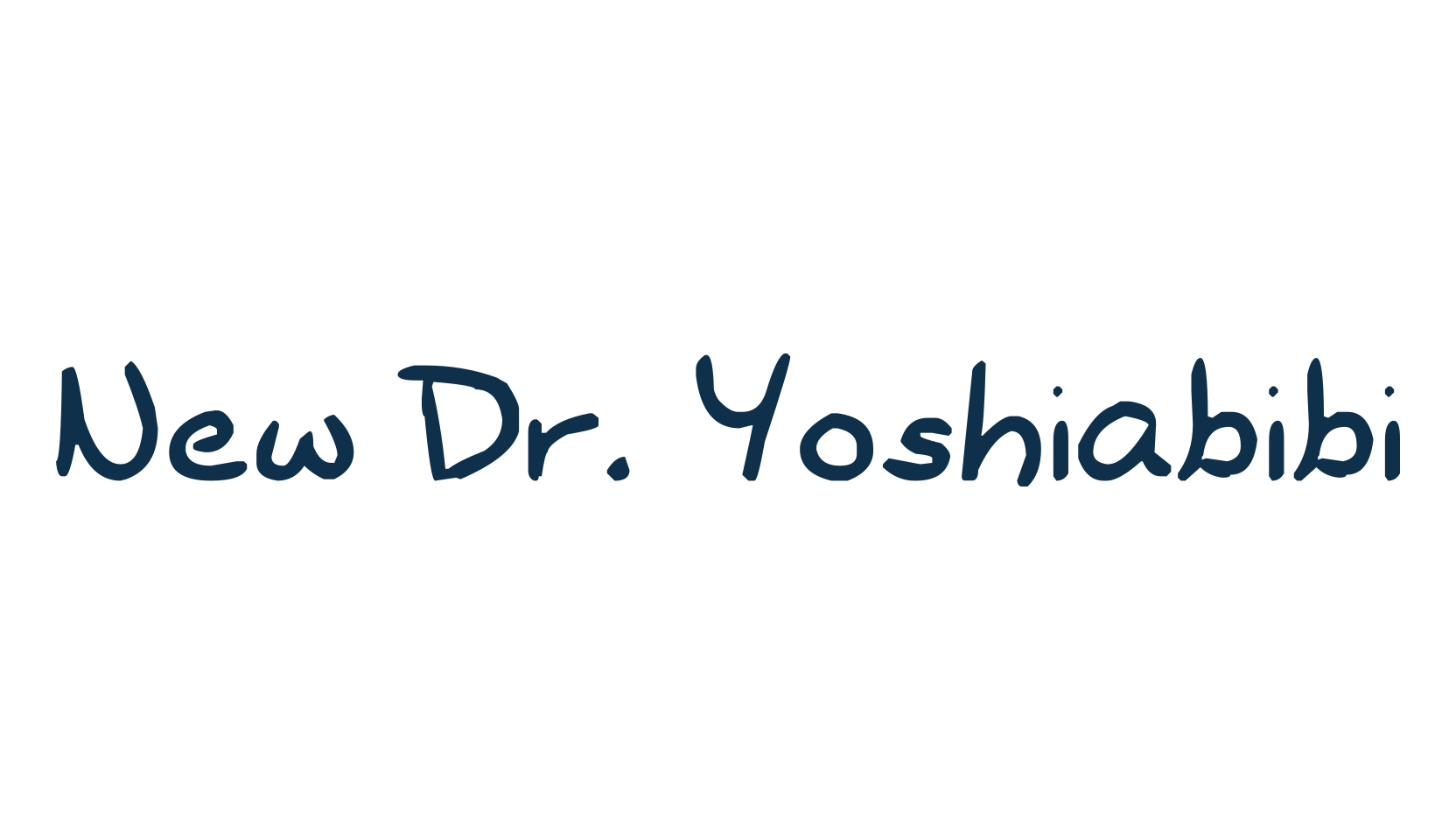 New Dr. Yoshiabibi, handwriting font preview