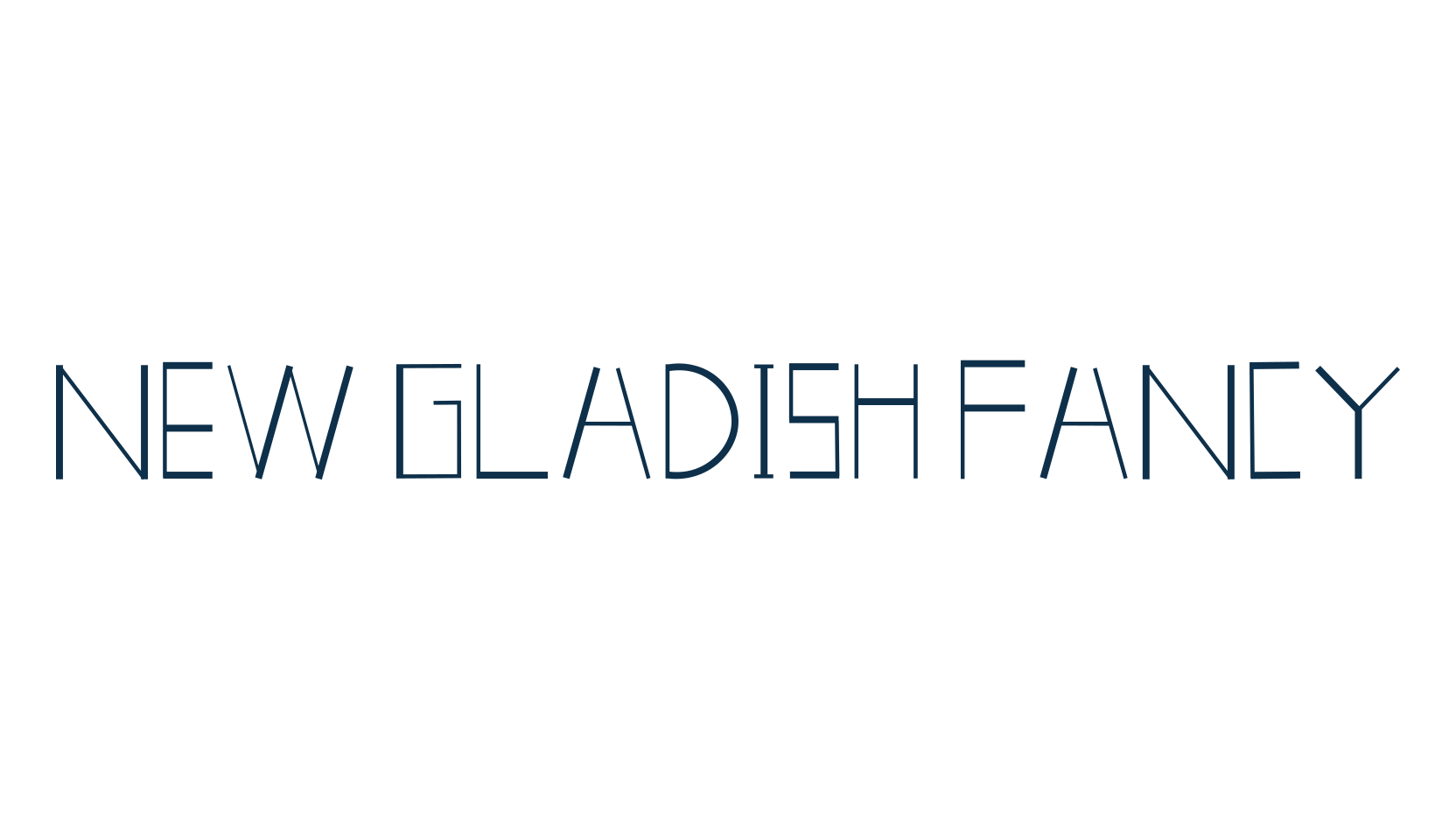 New Gladish Fancy, fancy various decorative font preview