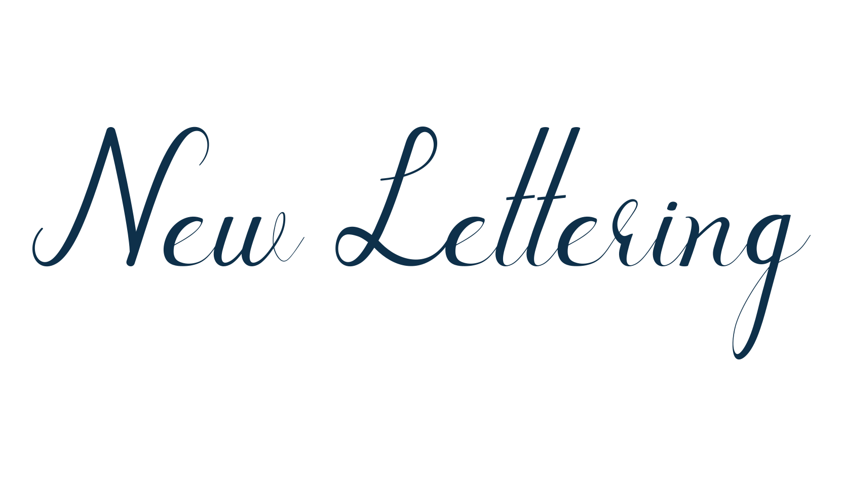 New Lettering, calligraphy font preview