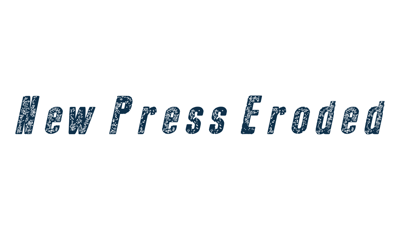 New Press Eroded, eroded font preview