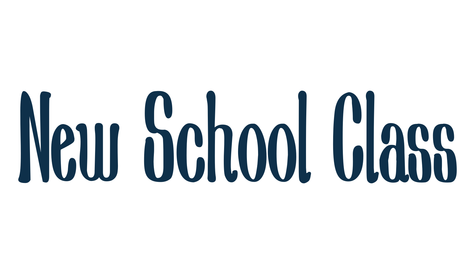 New School Class, fancy various decorative font preview