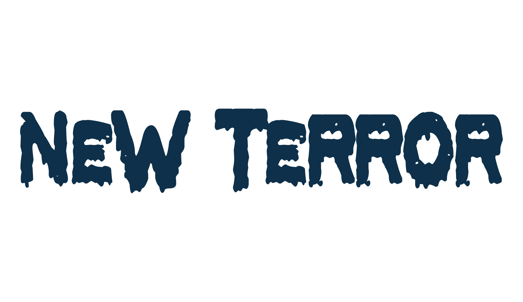 New Terror, holiday halloween fancy decorative horror font preview