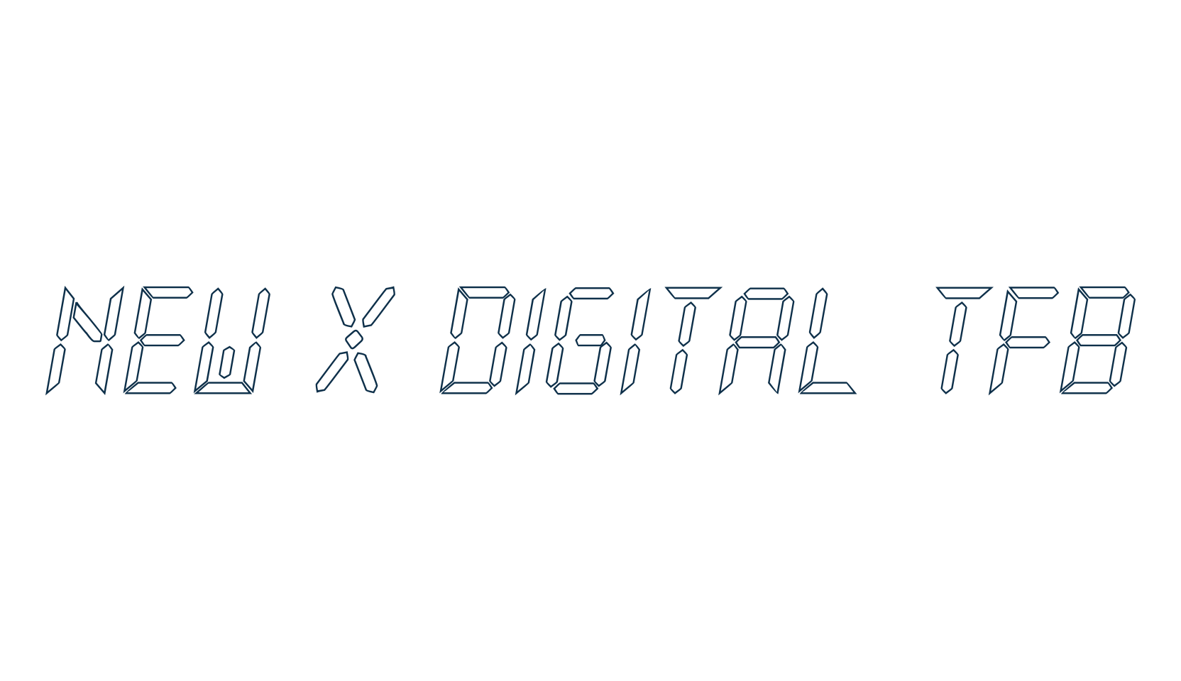 New X Digital TFB, lcd font preview