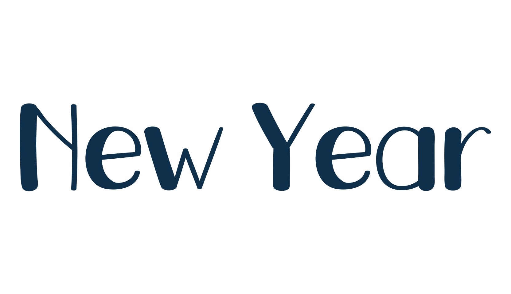 New Year, fancy cartoon decorative font preview