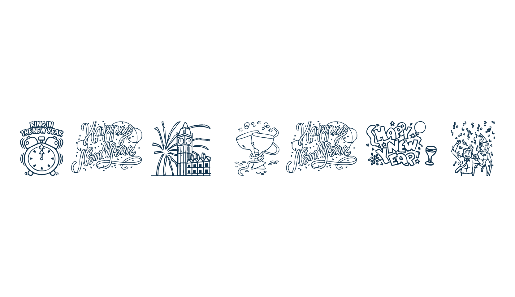 New Year (new-year), display market font preview