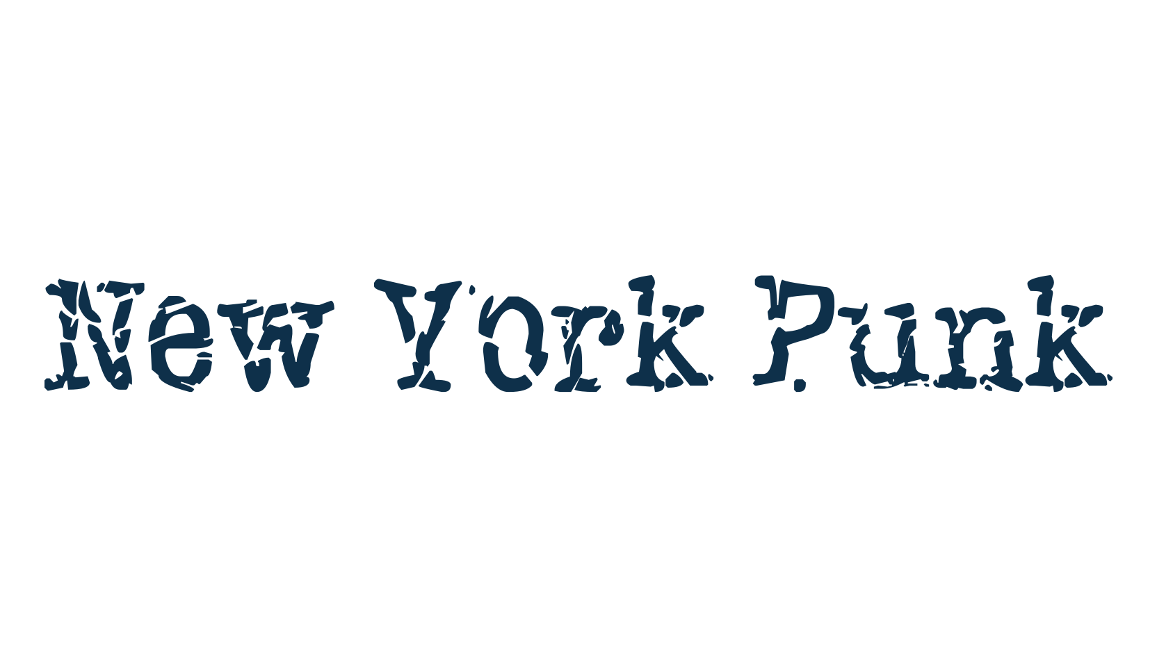 New York Punk, fancy destroy decorative font preview