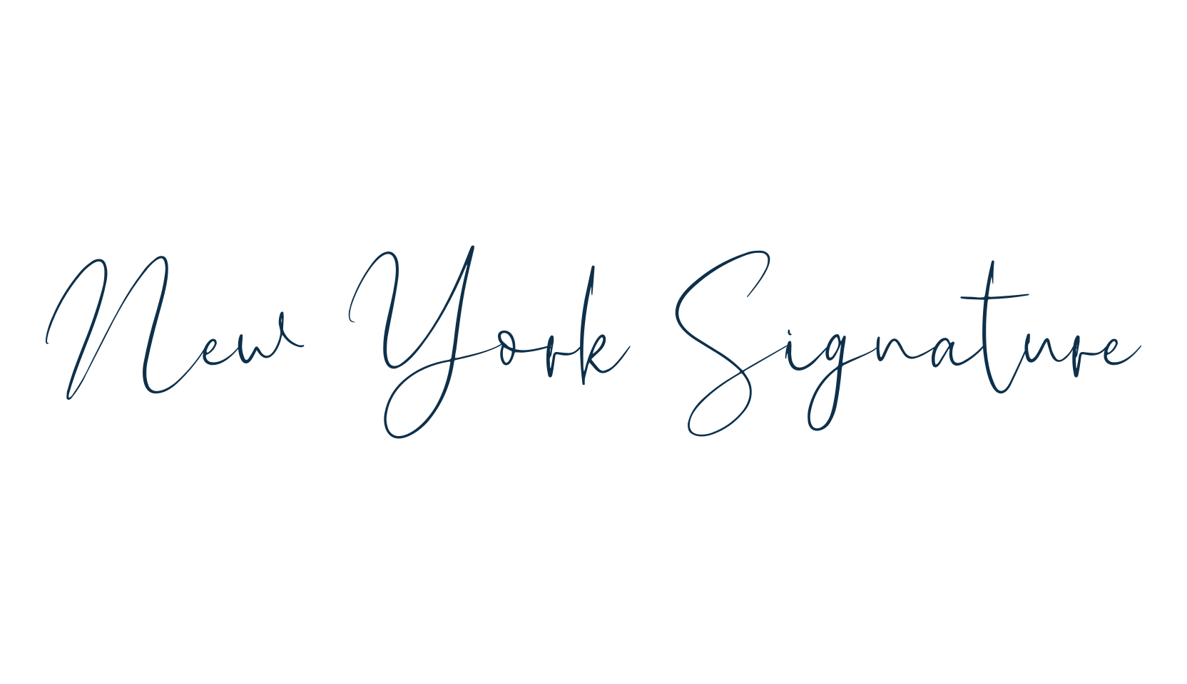 New York Signature, handwriting font preview