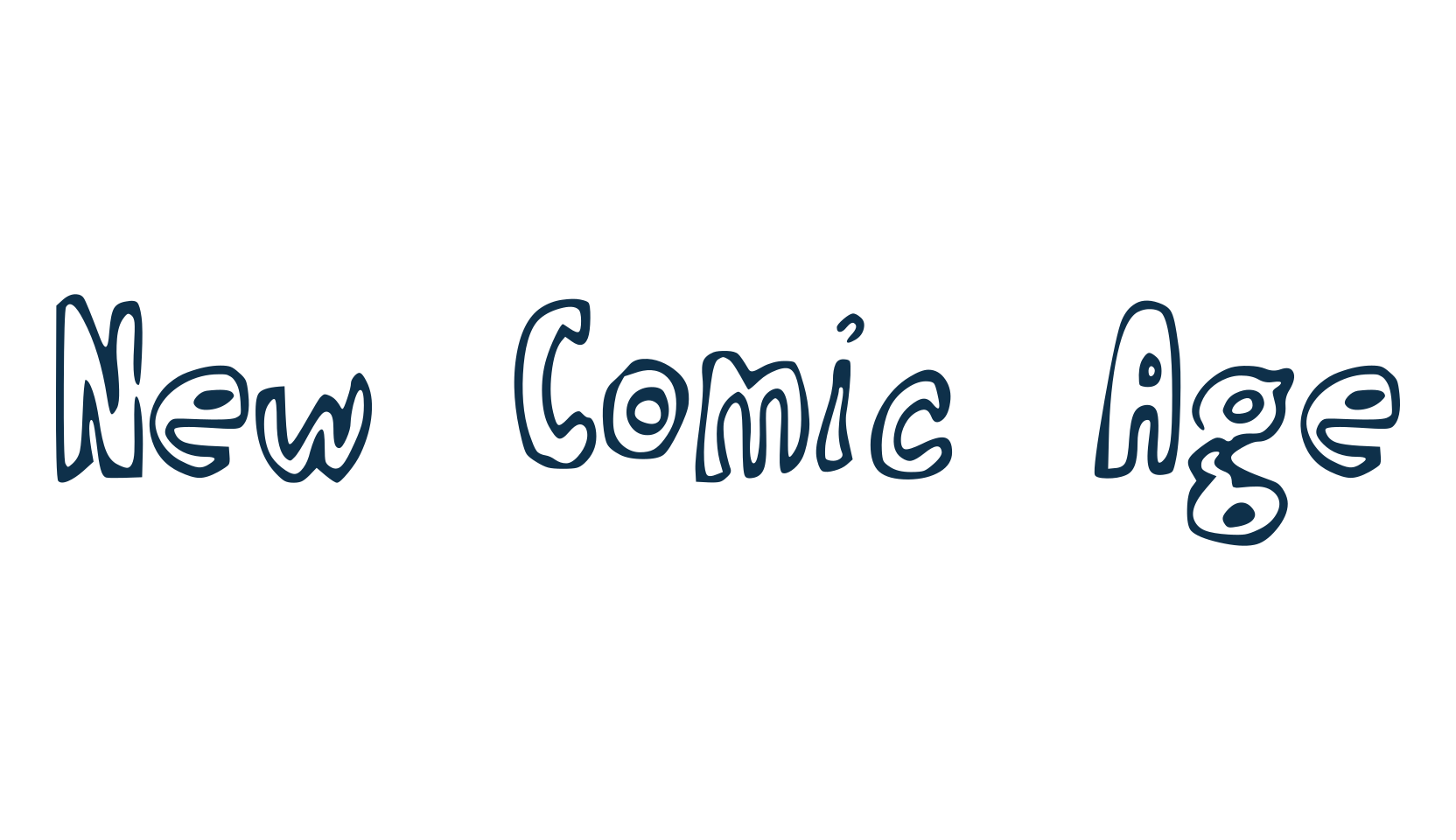 New Comic Age, cartoon font preview