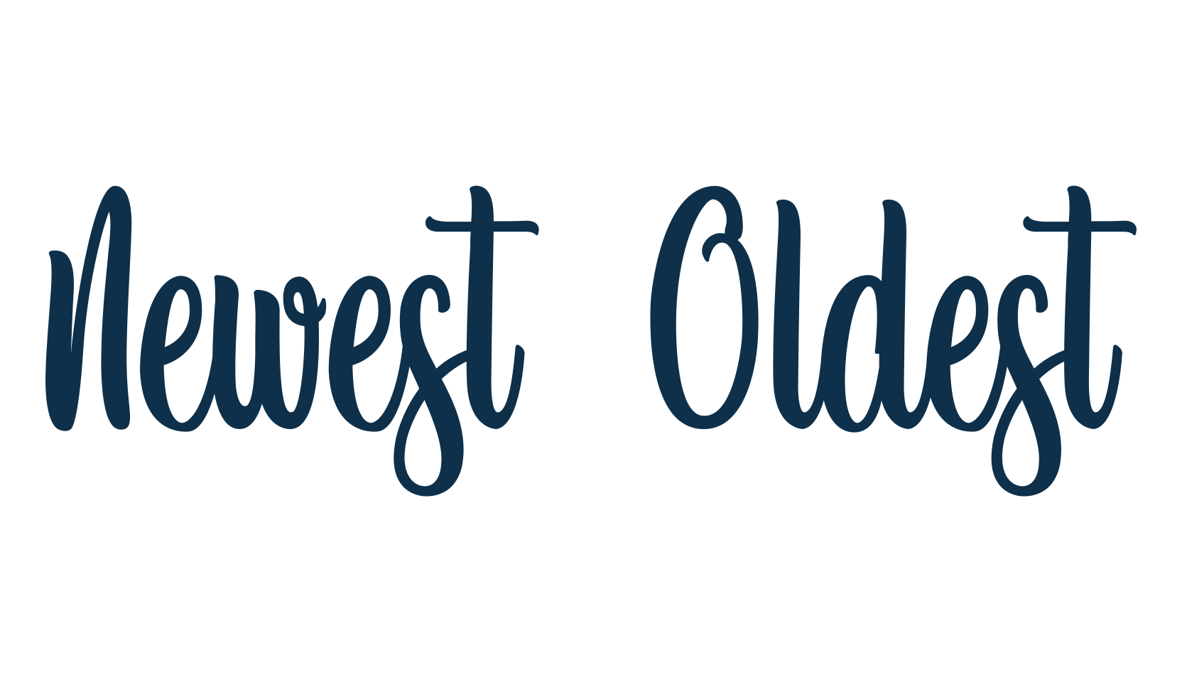 Newest Oldest, script handwritten fancy decorative calligraphy font preview