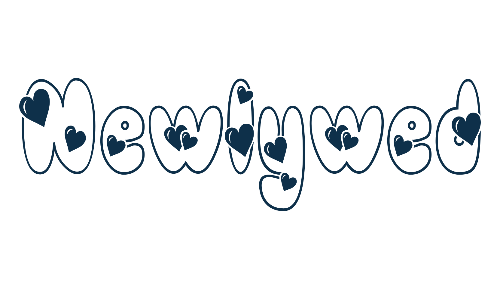 Newlywed (newlywed), fancy decorative font preview