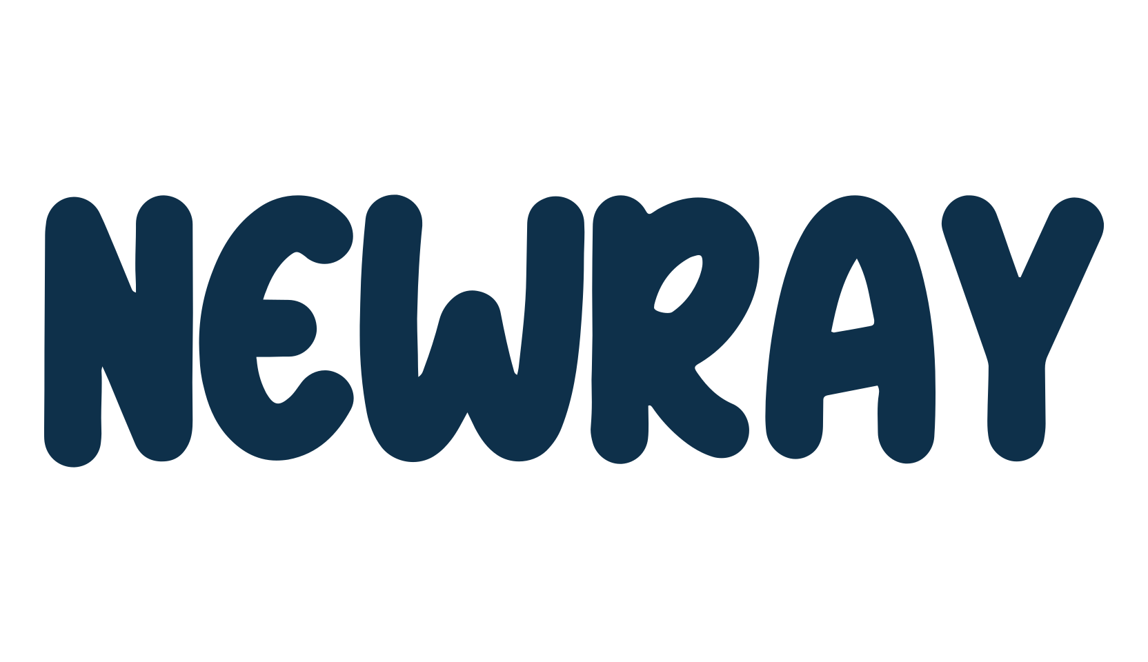Newray, cartoon font preview