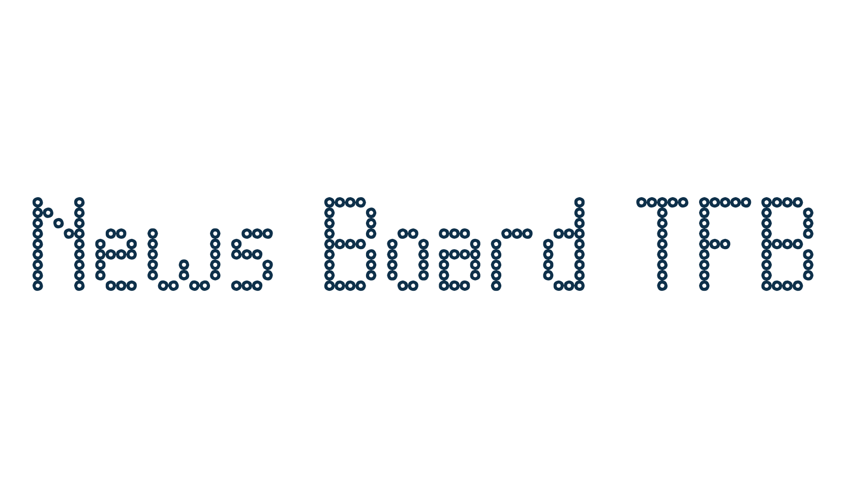 News Board TFB, lcd font preview