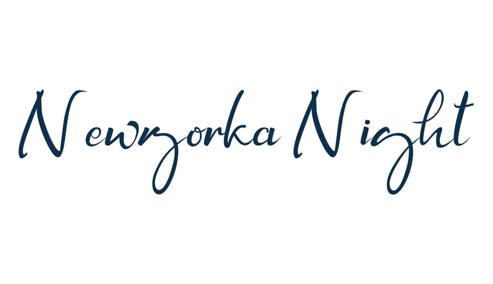 Newyorka Night, script calligraphy fancy decorative font preview