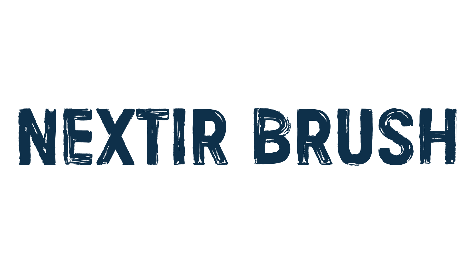 Nextir Brush, brush font preview