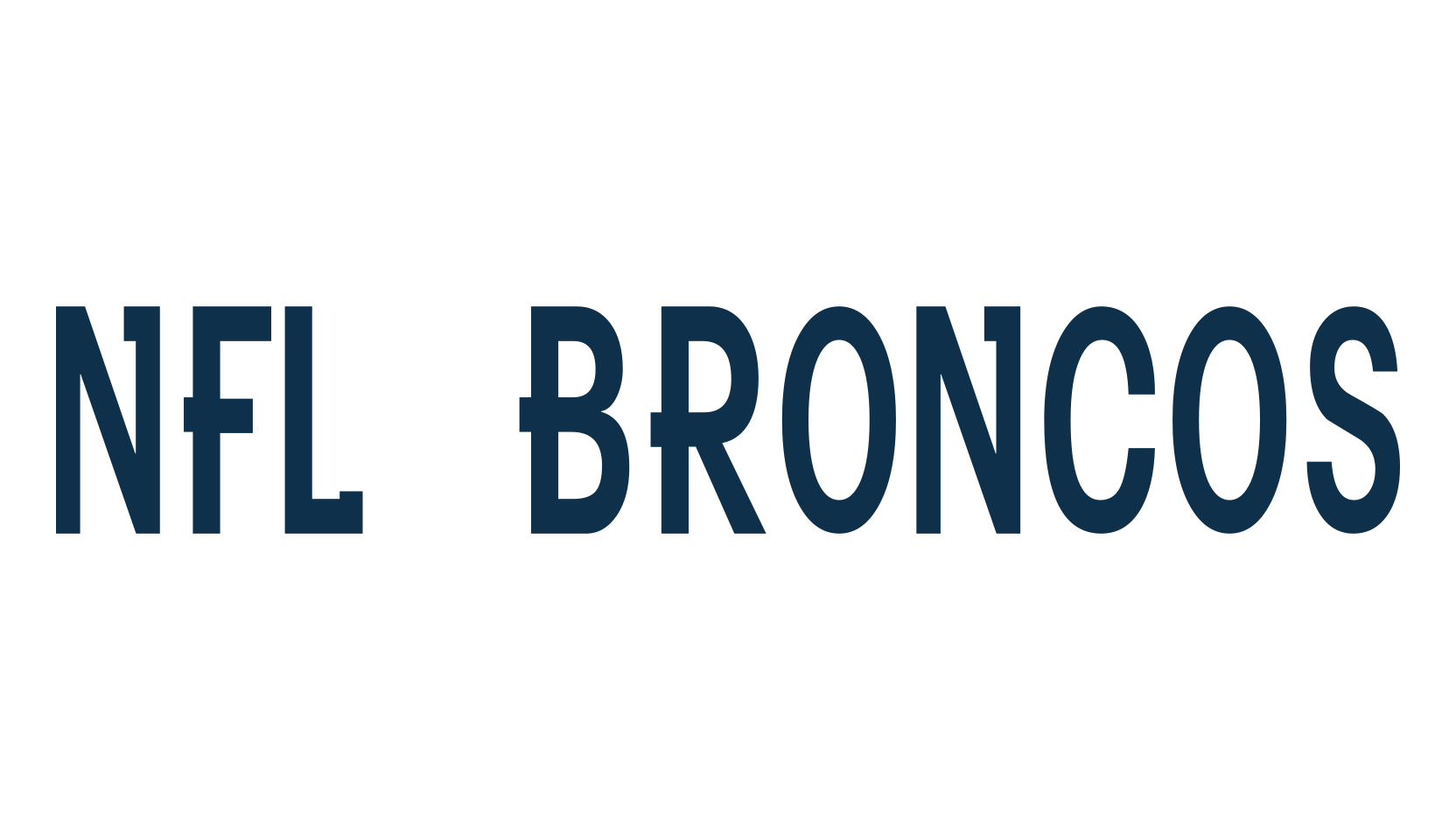 NFL Broncos, fancy various basic font preview