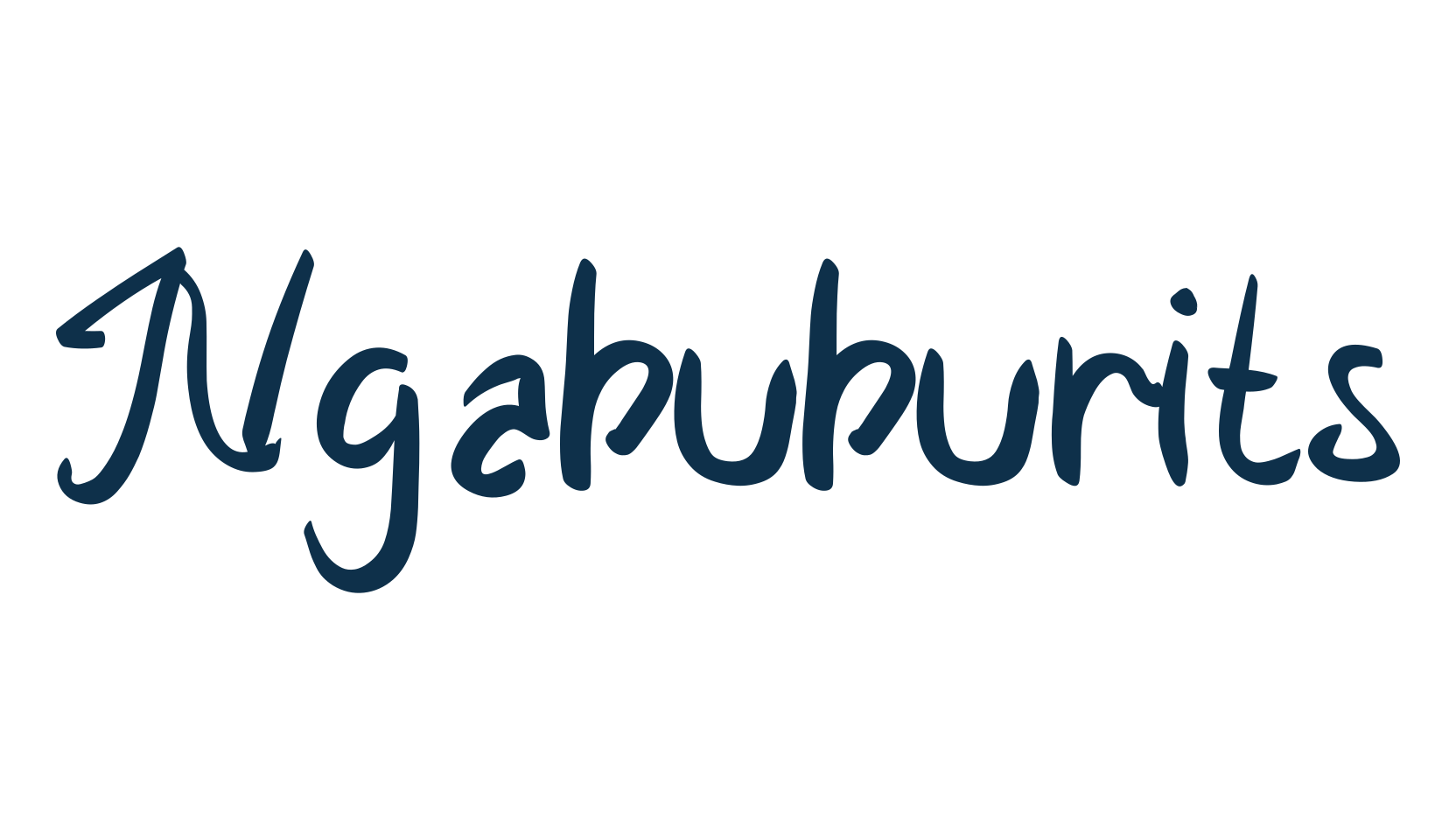 Ngabuburits, script handwritten fancy decorative calligraphy font preview