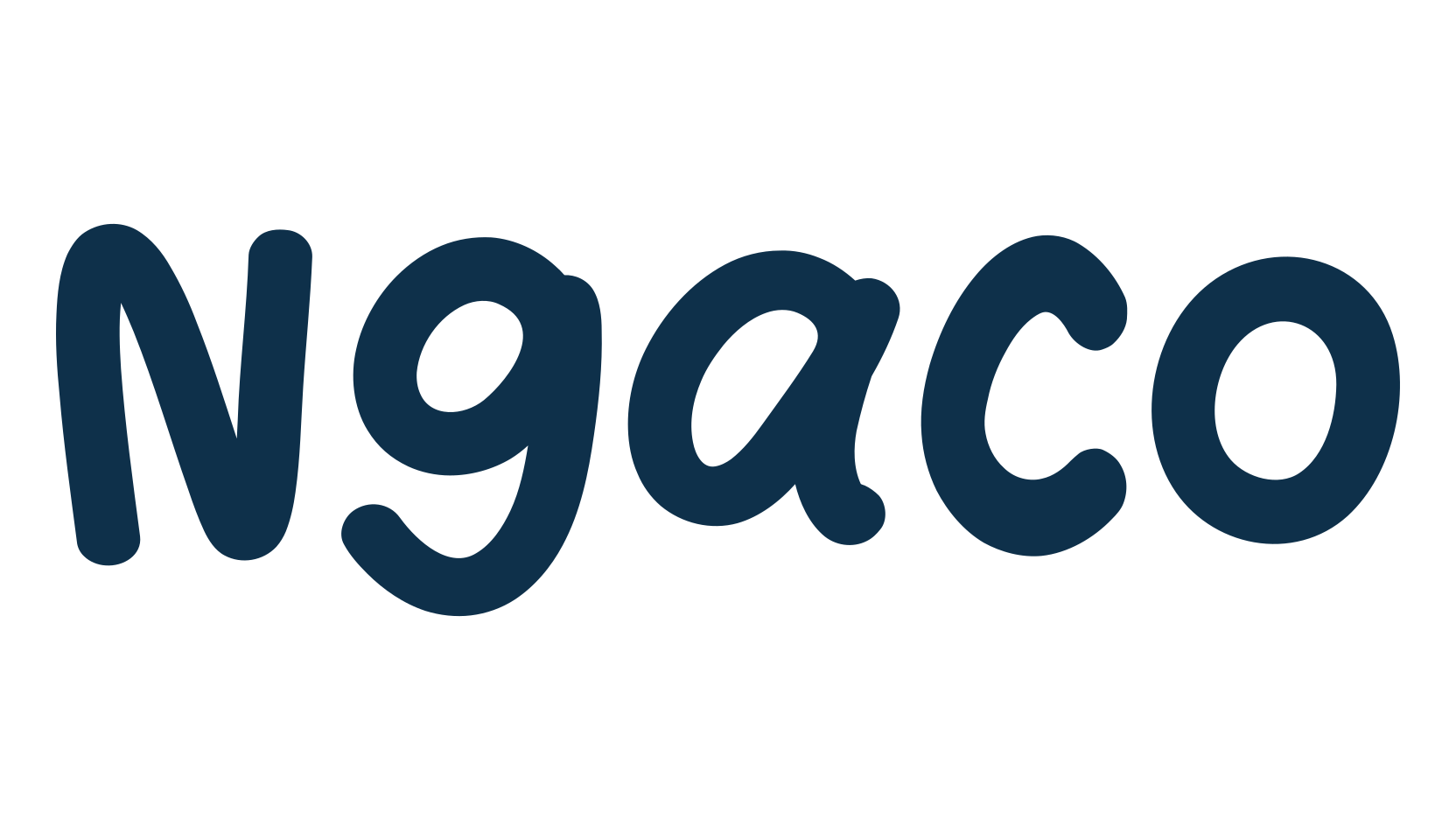 Ngaco, cartoon font preview