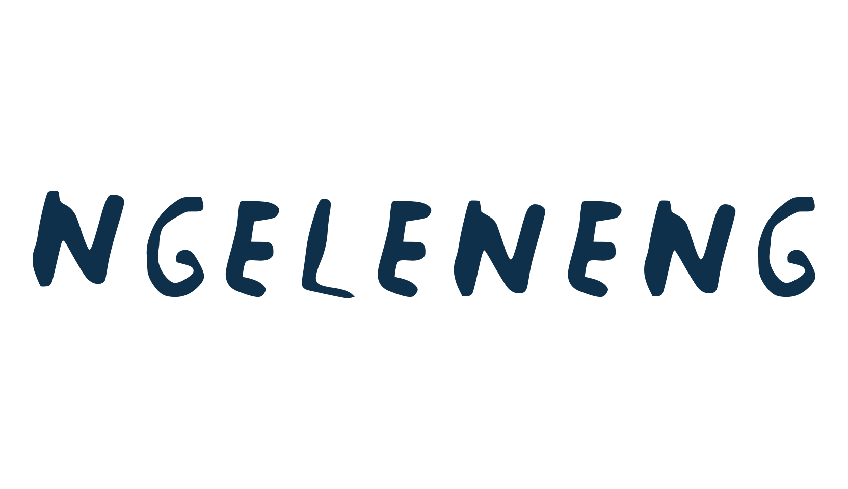 Ngeleneng, script brush fancy decorative calligraphy font preview