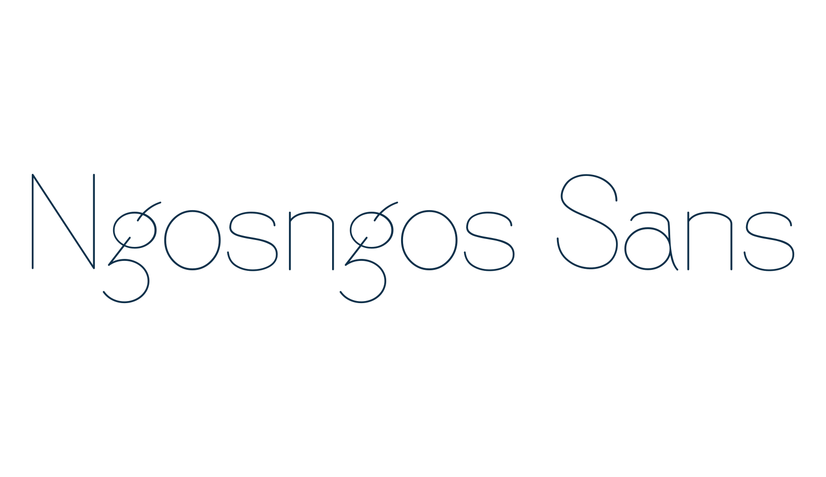 Ngosngos Sans, sans serif font preview