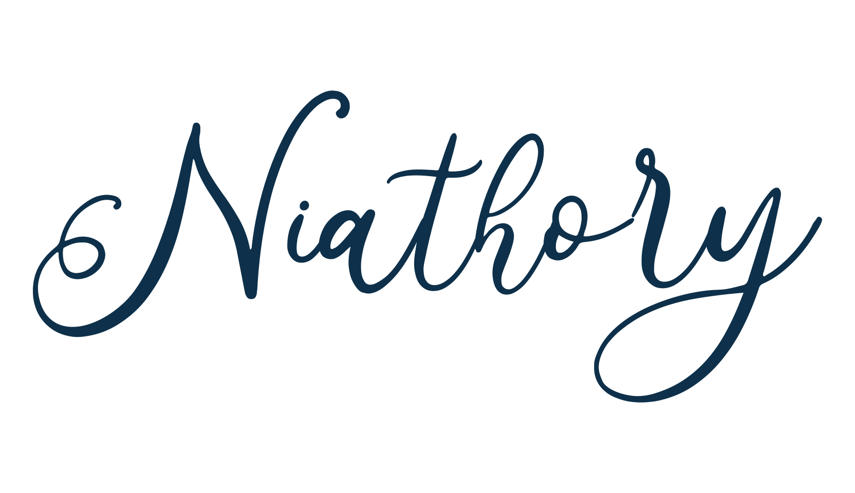Niathory, calligraphy font preview