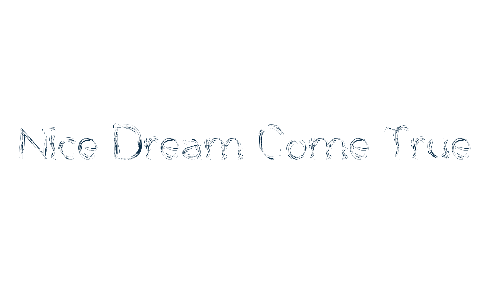 Nice Dream Come True, fancy various decorative font preview