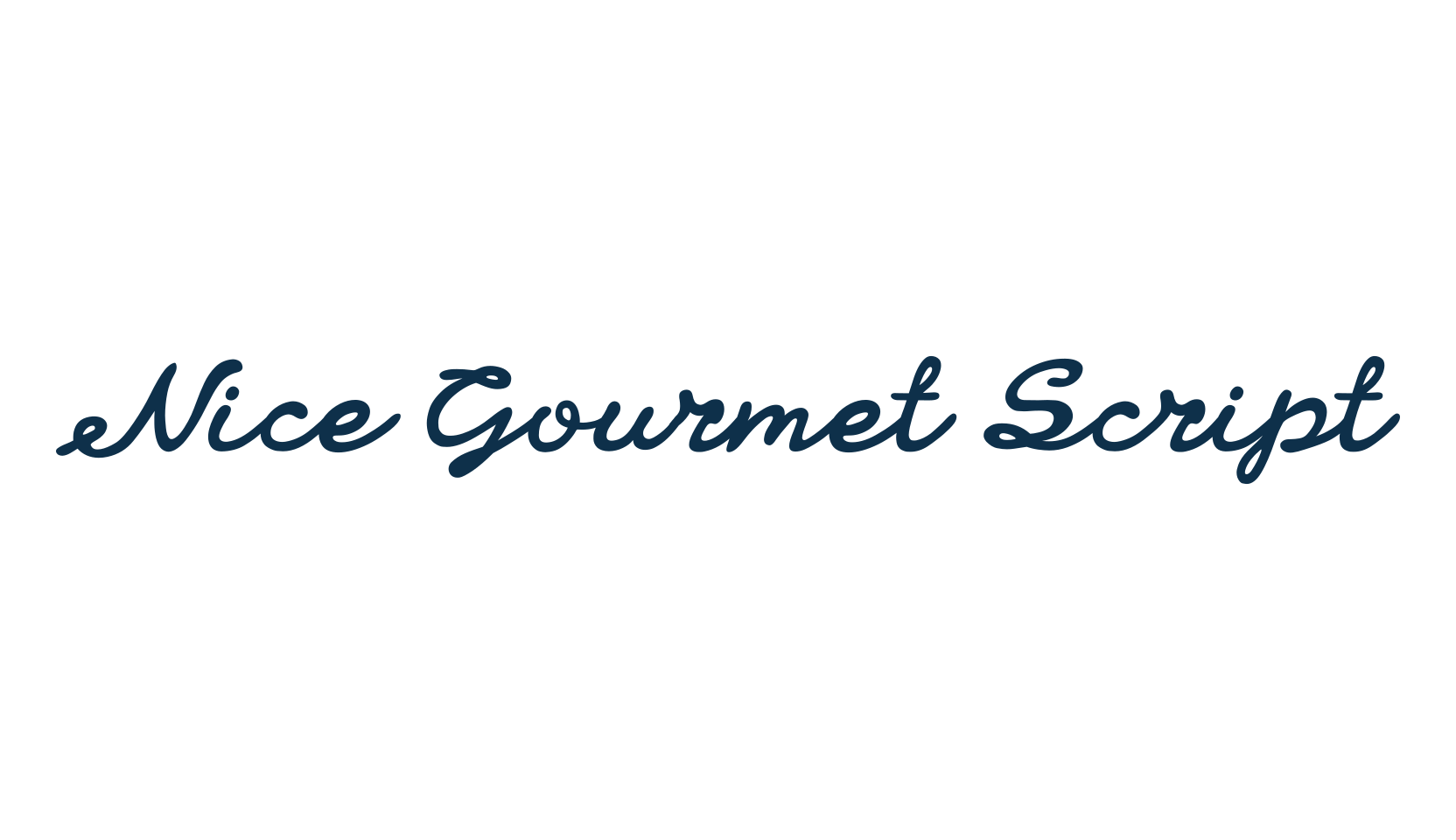 Nice Gourmet Script, script handwritten fancy decorative calligraphy font preview