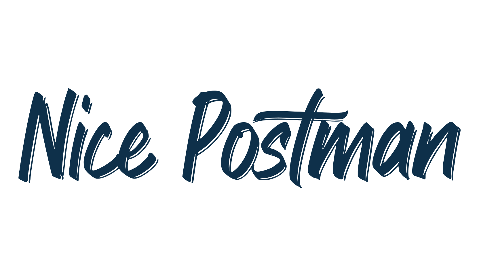 Nice Postman, brush font preview