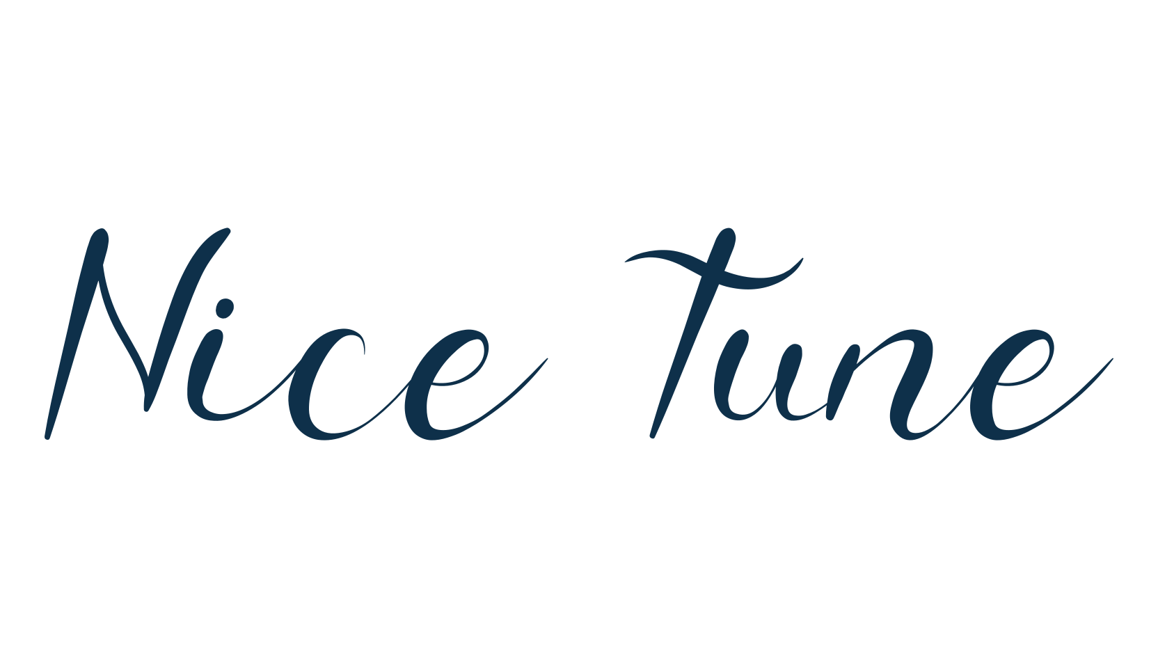 Nice Tune, script calligraphy fancy decorative font preview