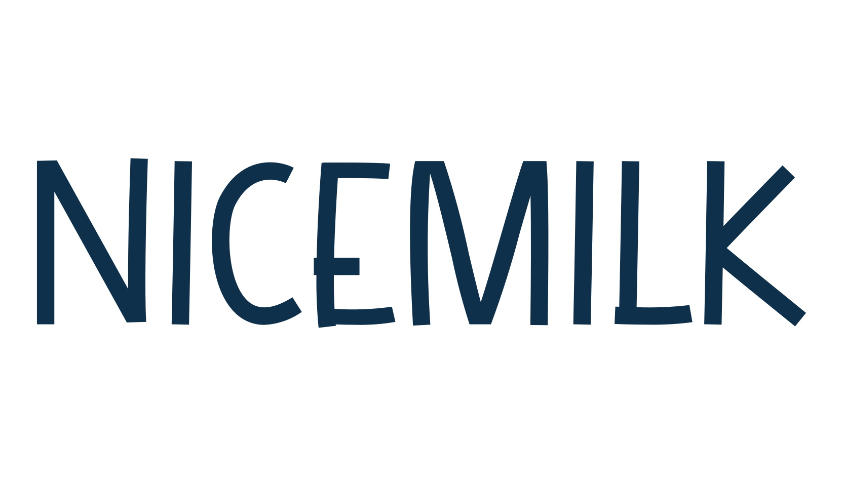 Nicemilk, cartoon font preview