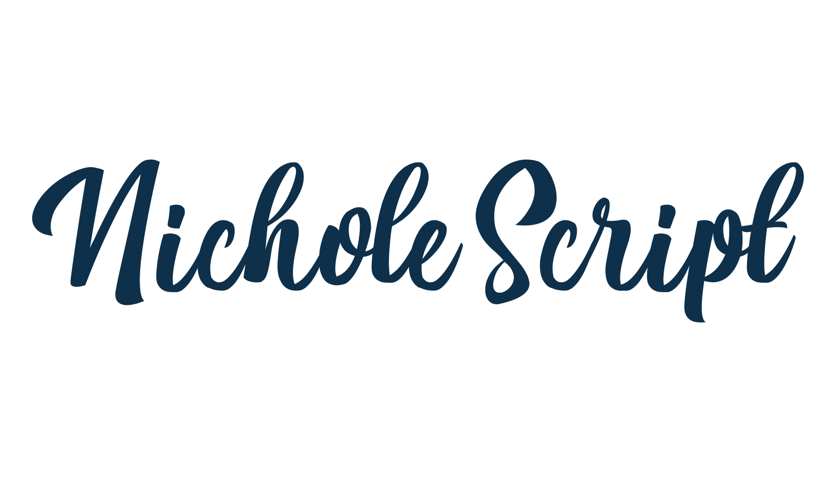 Nichole Script, brush font preview