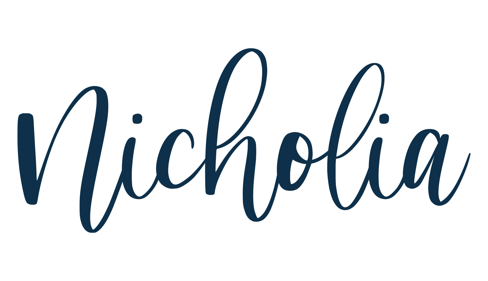 Nicholia, calligraphy font preview
