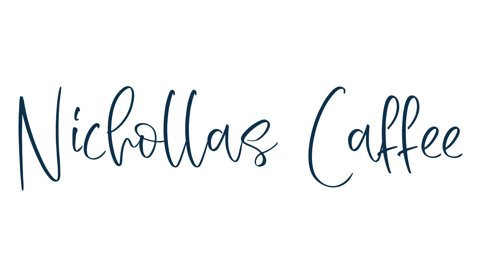 Nichollas Caffee, script handwritten fancy decorative calligraphy font preview