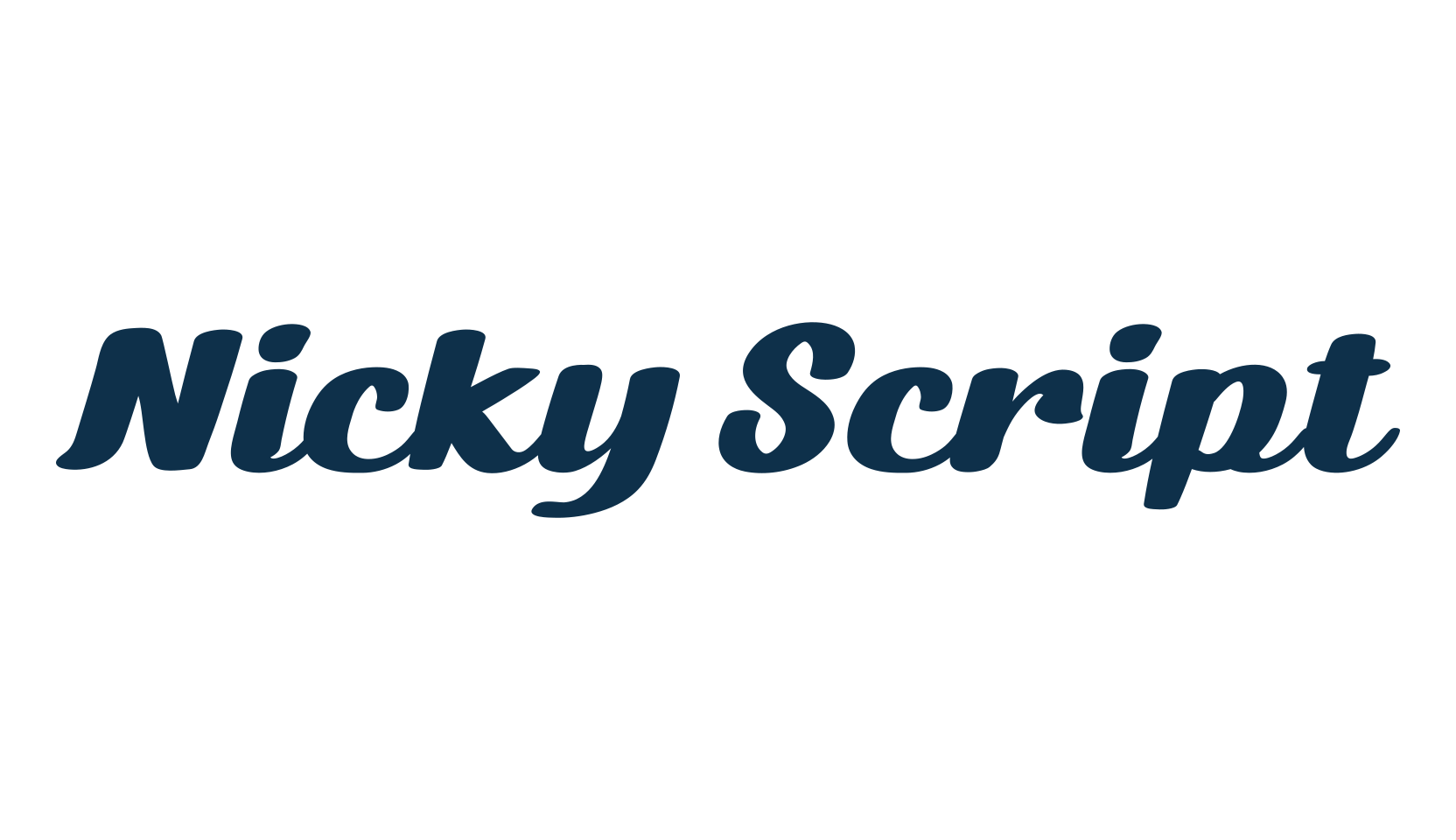 Nicky Script, various font preview