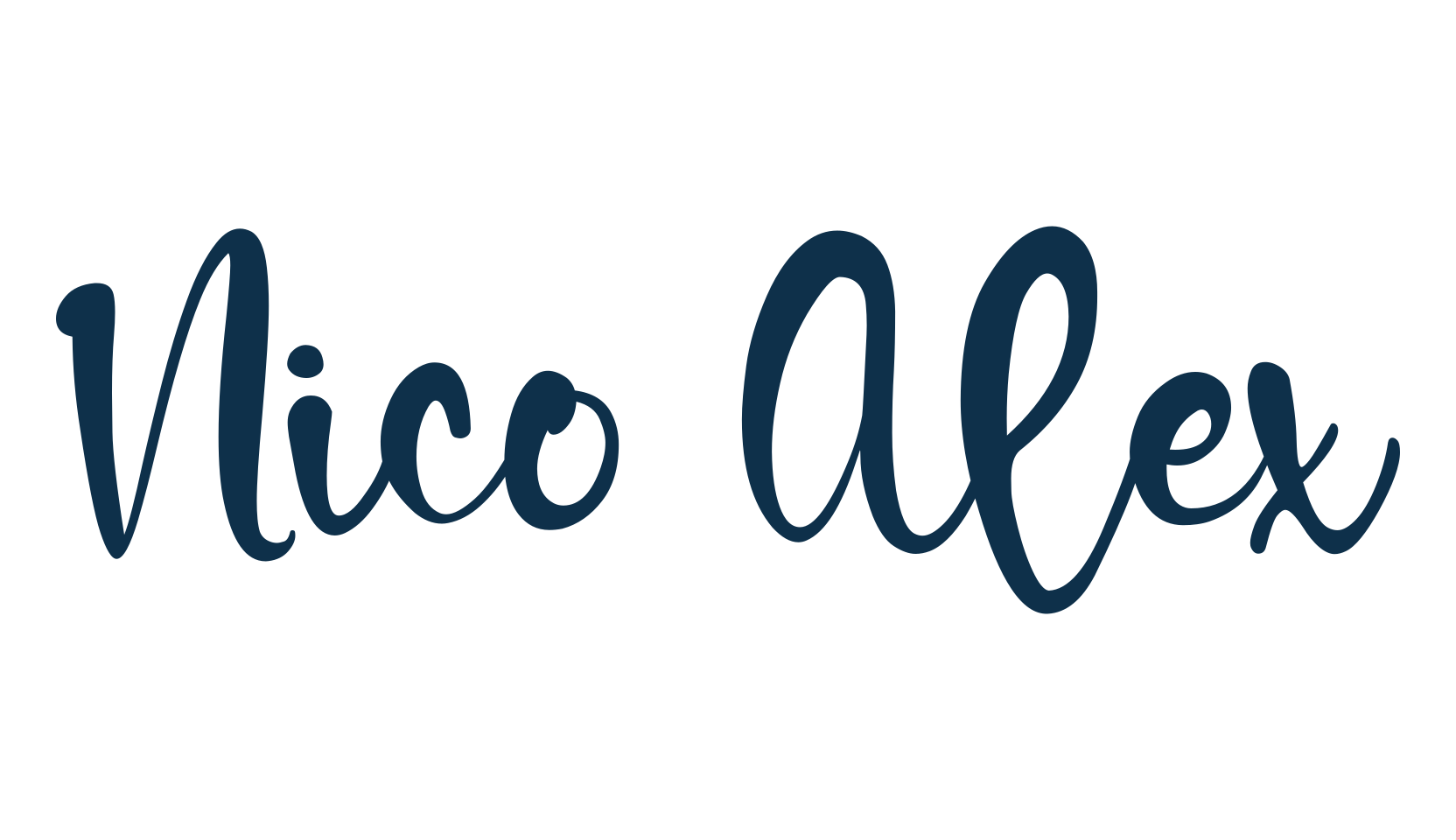 Nico Alex, fancy various decorative script calligraphy font preview