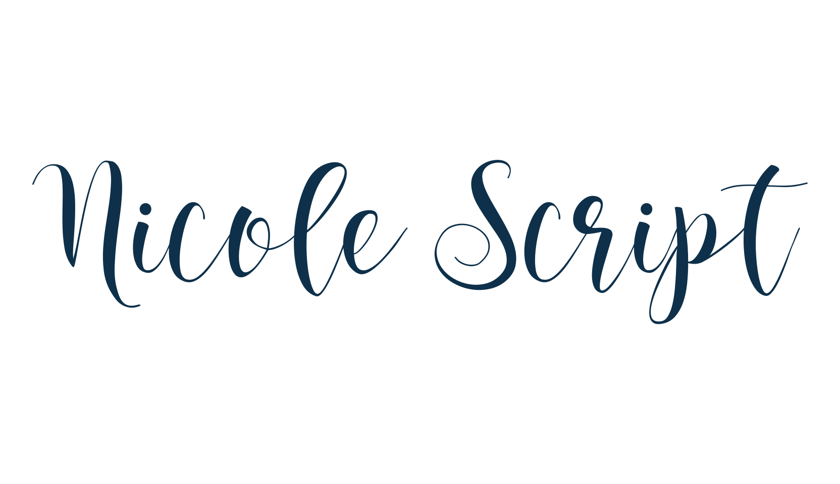 Nicole Script, calligraphy font preview