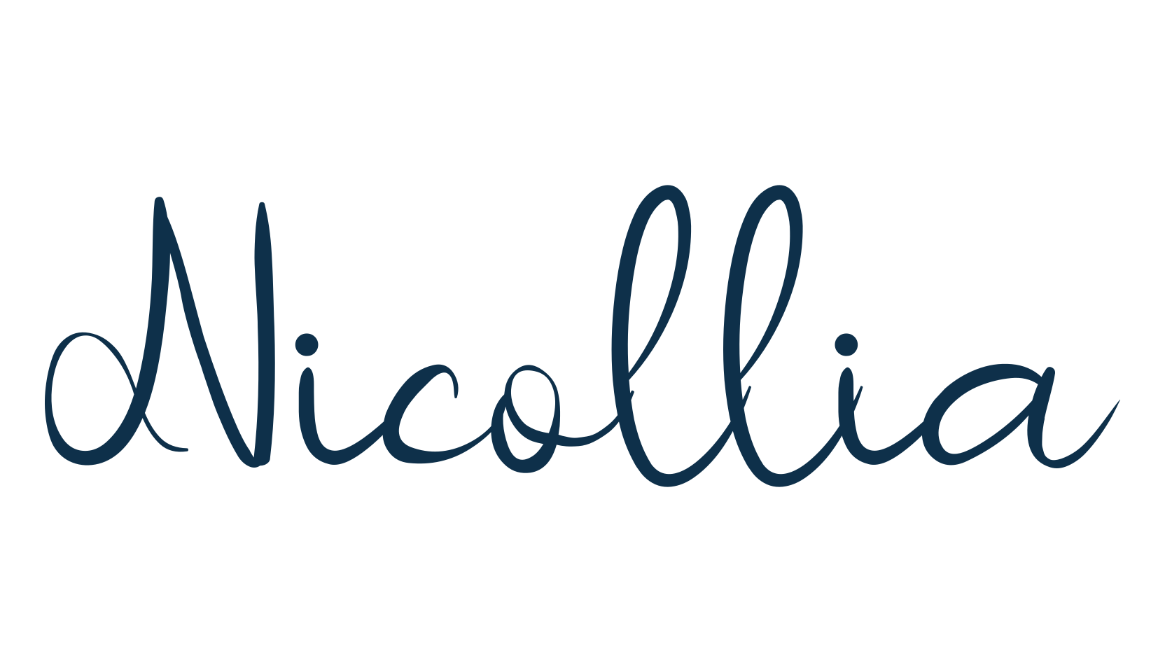 Nicollia, script calligraphy fancy decorative font preview