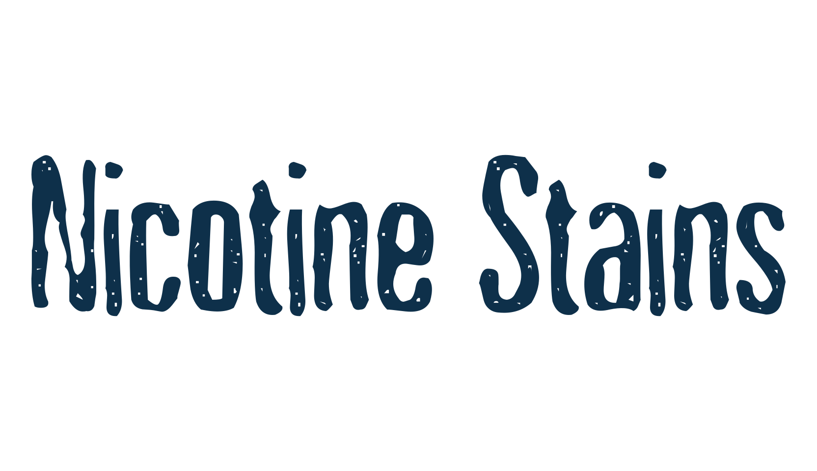 Nicotine Stains, eroded font preview