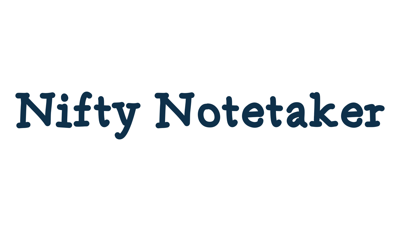 Nifty Notetaker, fancy decorative font preview
