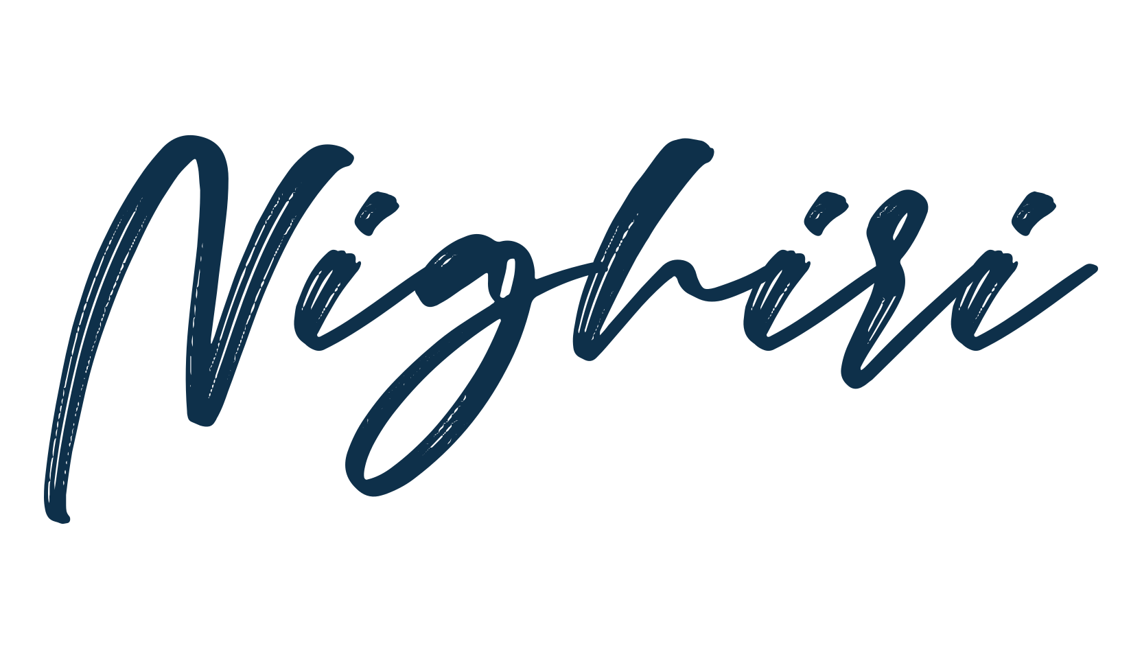 Nighiri, brush font preview