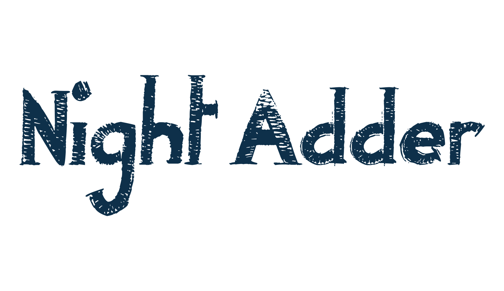 Night Adder, eroded font preview