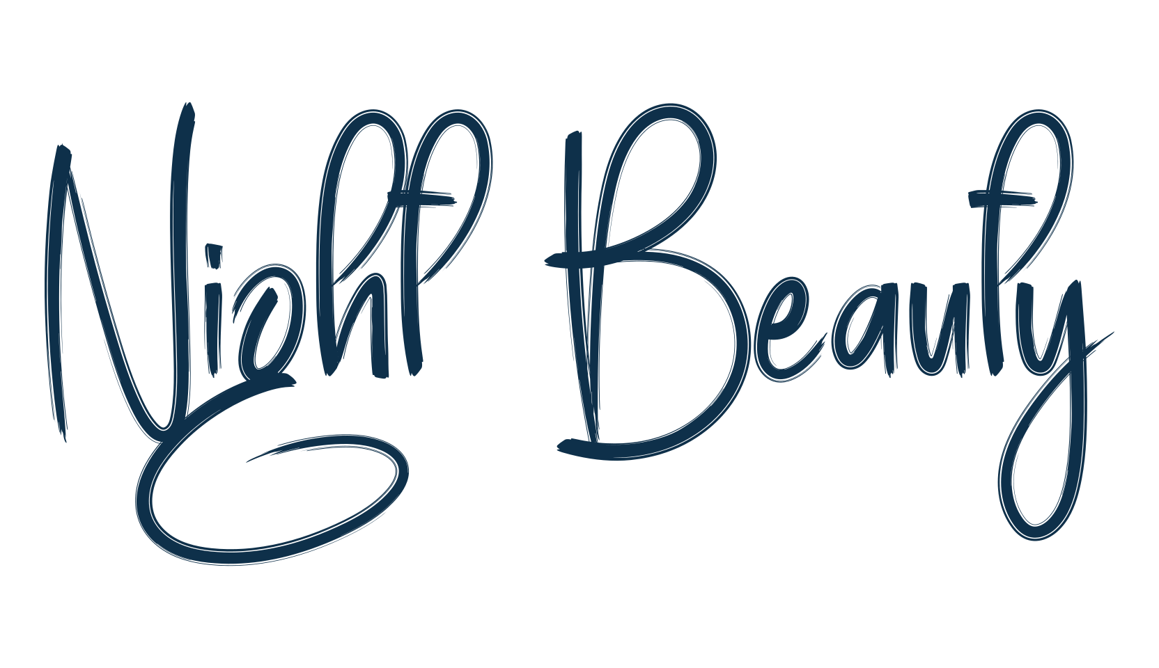 Night Beauty, script brush fancy decorative calligraphy font preview